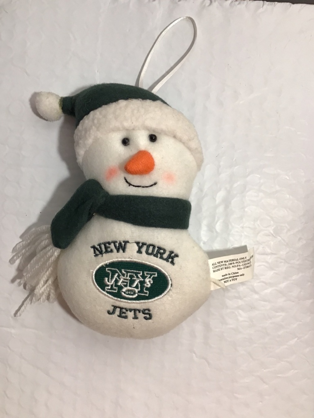 New York Jets Plush Snowman Ornament
